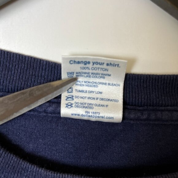 Vintage 90s Washington DC T Shirt Adult Blue XL Extra Large Graphic Tee Solid - Picture 14 of 14